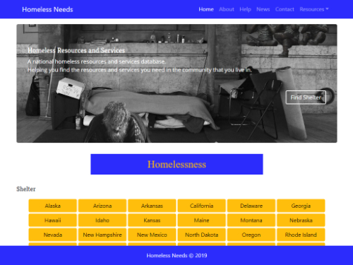 React - Homeless Needs
