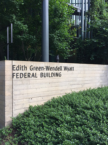 Edith Green Wendell Wyatt Federal Building Sign